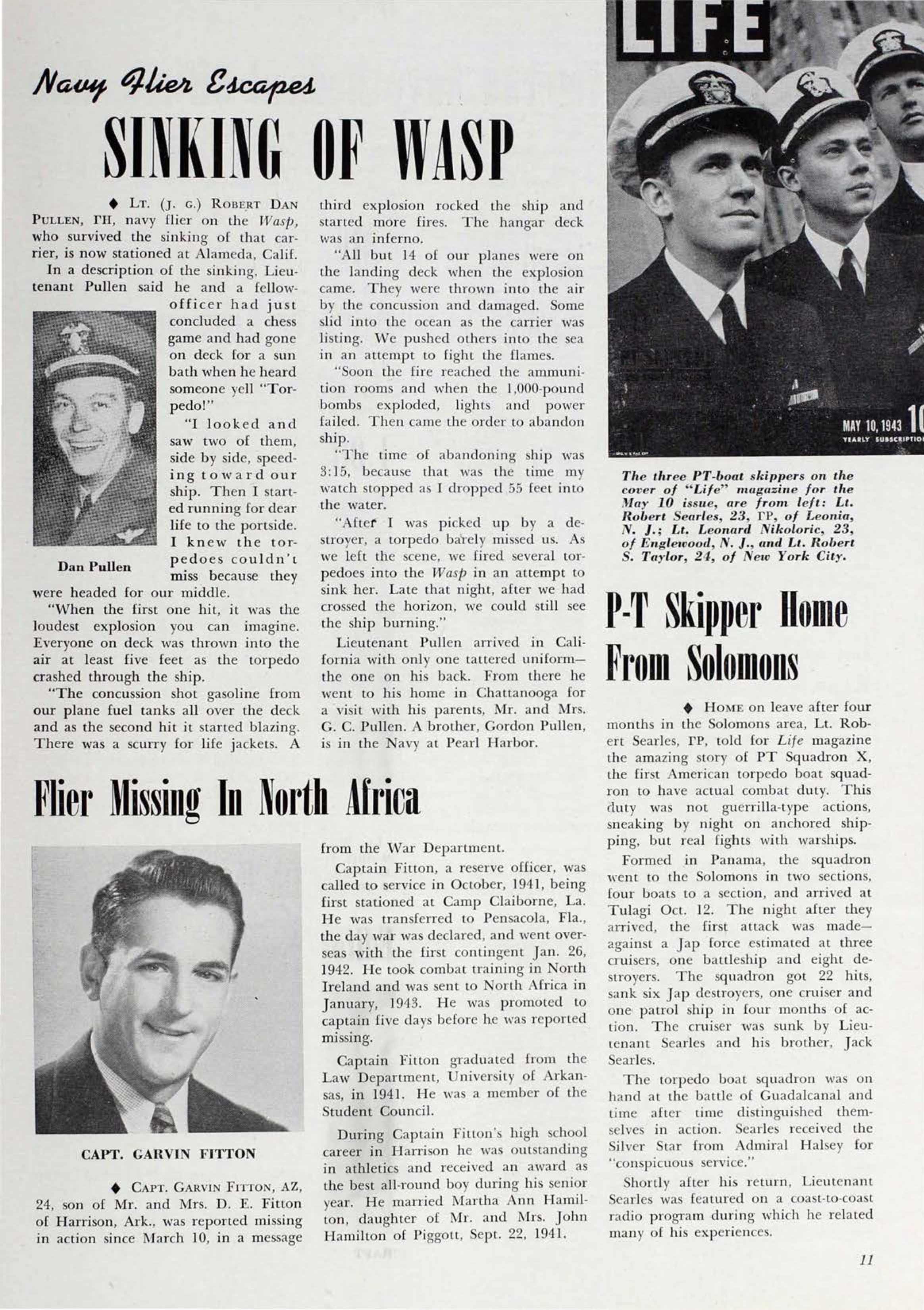 P-T Skipper Home From Solomons